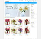 Flowers shopping cart template