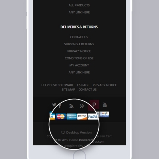 Desktop Version feature is included to the theme for mobile users.