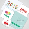 New Year 2016 Christmas Template Set