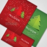 Merry Christmas and New Year postcard template set