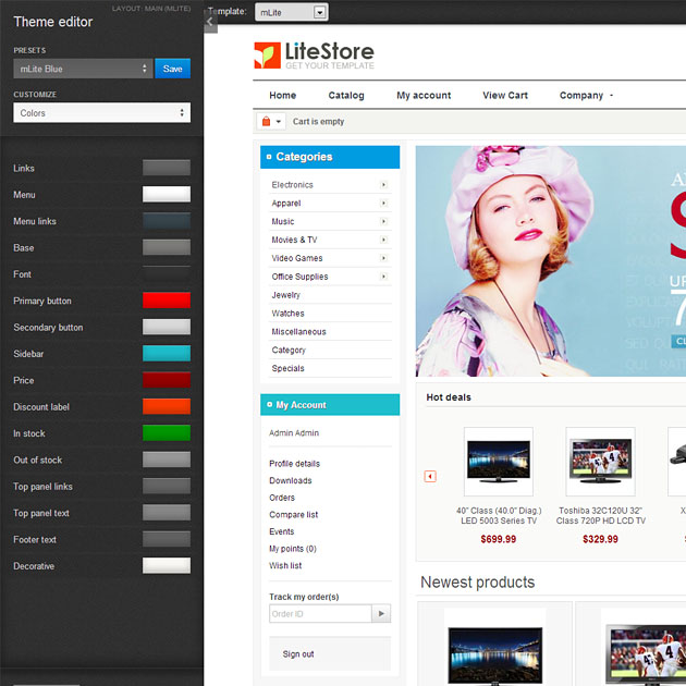 color changing via theme editor